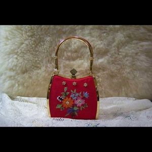 Elegant Box Purse (Red/Floral)